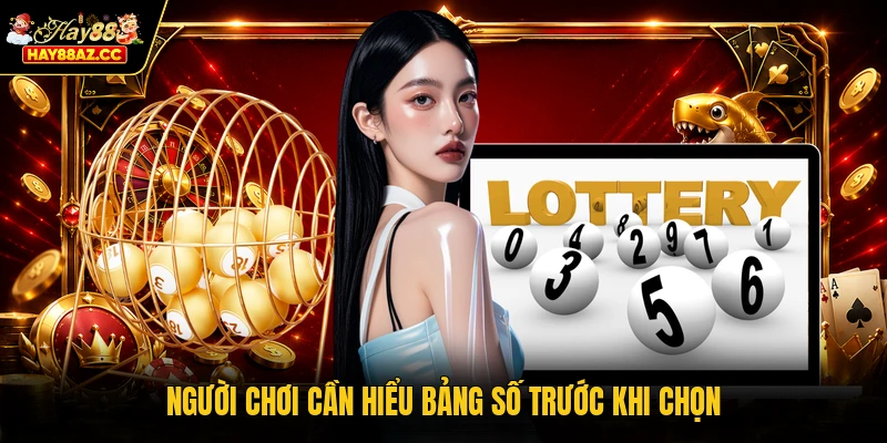 Người chơi cần hiểu bảng số trước khi chọn